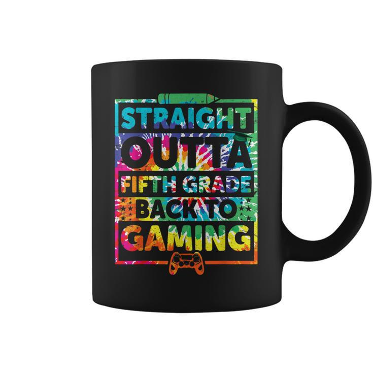 Straight Outta Fifth Grade Gaming 5Th Grade Gamer Tie Dye Coffee Mug