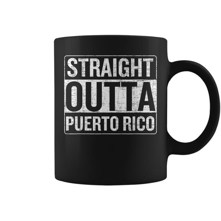 Straight Outta Puerto Rico Vintage Patriotic Pride Heritage  Coffee Mug