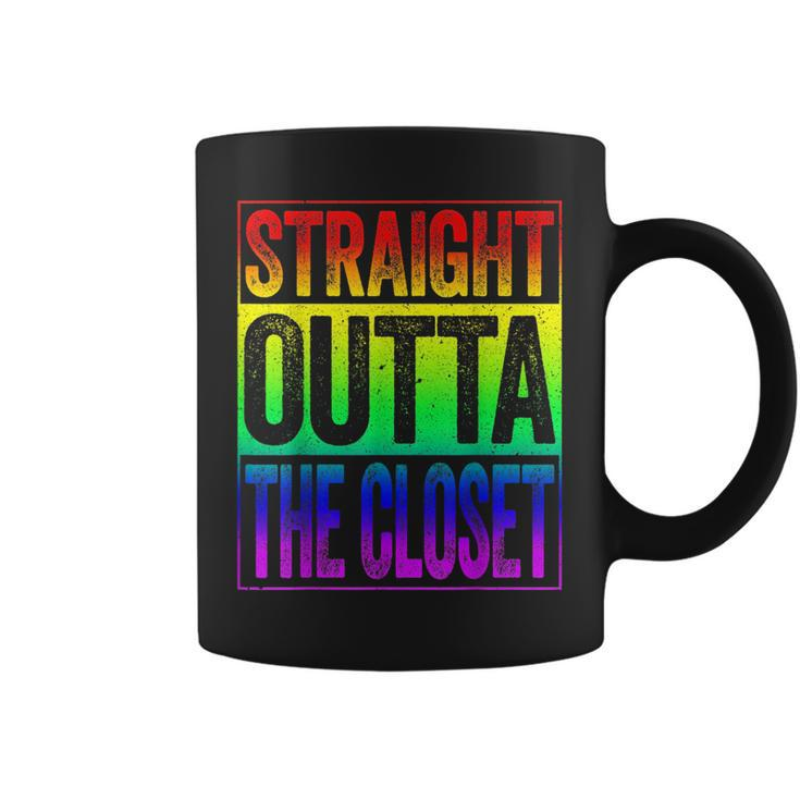 Straight Outta The Closet  Lgbt Pride Gift   Coffee Mug