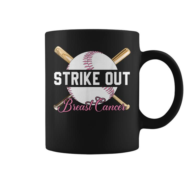 Strike Out Breast Cancer Awareness Month Baseball Fight Pink Coffee Mug