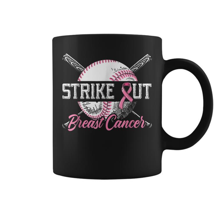 Strike Out Breast Cancer Baseball Breast Cancer Awareness Coffee Mug
