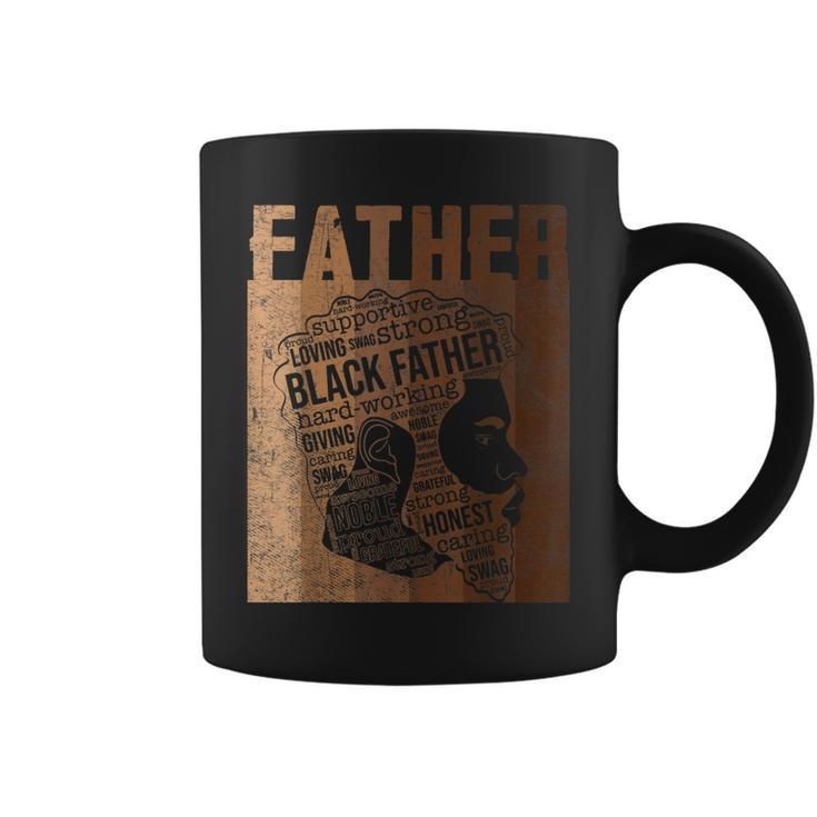 Strong Black Father Dope Dad Black Natural Afro African  Gift For Mens Coffee Mug