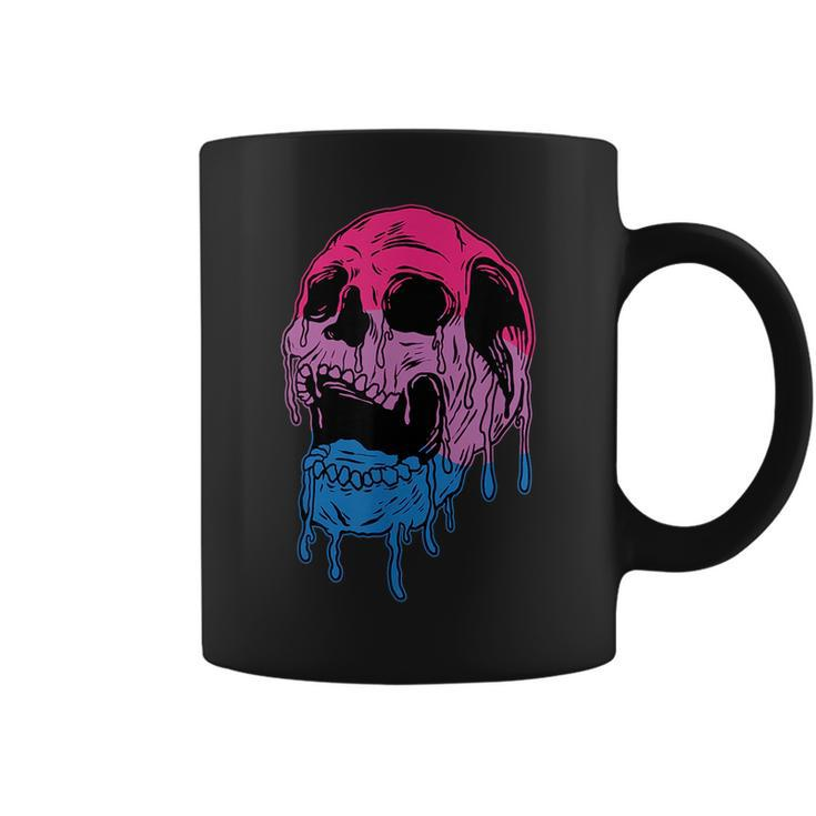 Subtle Bisexual Skull Bi Pride Flag Bisexuality  Coffee Mug