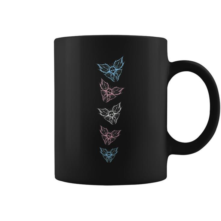 Subtle Transgender Ftm Mtf Goth Butterfly Trans Pride Flag Coffee Mug