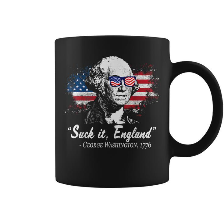 Suckit England Funny 4Th Of July George Washington 1776 Coffee Mug