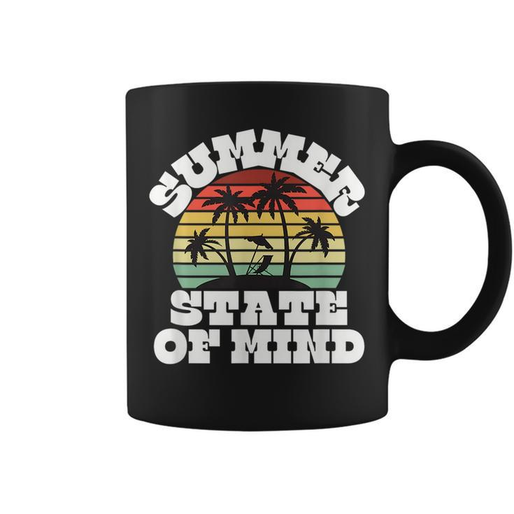 Summer State Of Mind Palm Trees Beach Coffee Mug