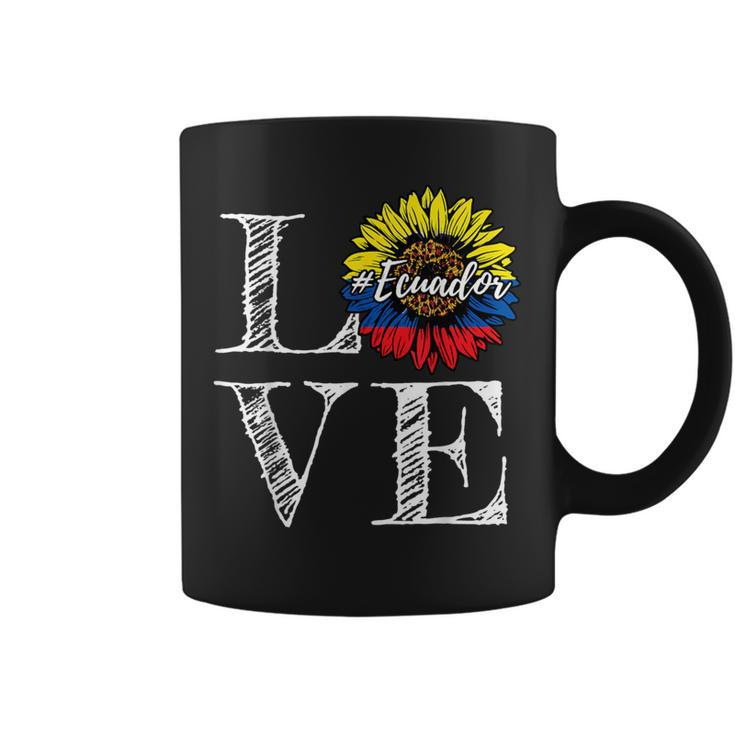 Sunflower Ecuador Love Ecuadorian Flag Coffee Mug