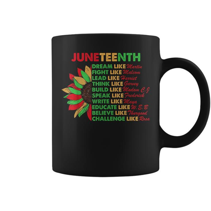 Sunflower Junenth Dream Like Leaders Black Men Women Kids  Coffee Mug