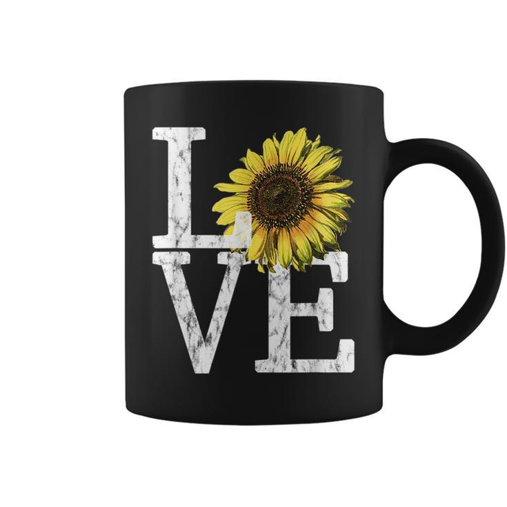 Sunflower Love  Vintage Hippie Flower Nurse Mom Gift Gifts For Mom Funny Gifts Coffee Mug