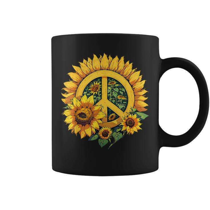 Sunflower Peace Sign Coffee Mug