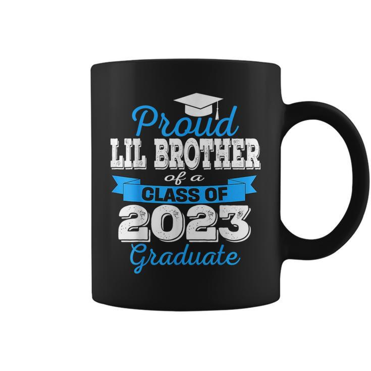 Super Proud Lil Brother Of 2023 Graduate Family College Coffee Mug