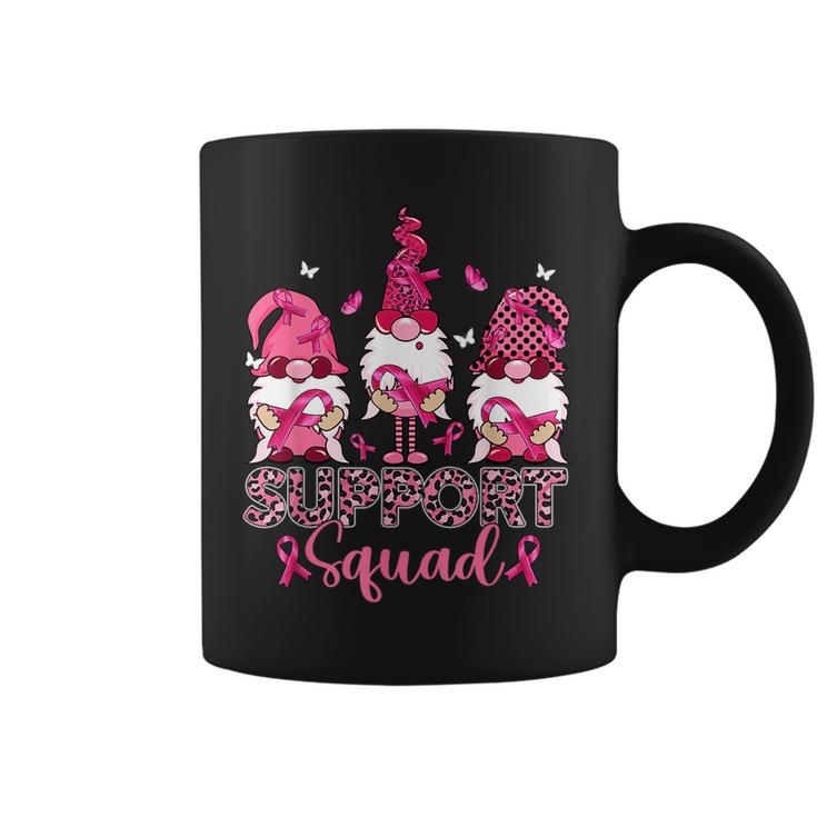 Support Squad Gnome Pink Warrior Breast Cancer Awareness  Breast Cancer Awareness Funny Gifts Coffee Mug