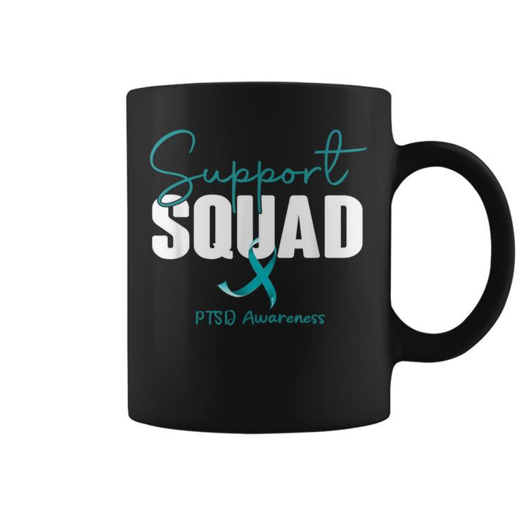 Support Squad Teal Ribbon Ptsd Awareness  Coffee Mug