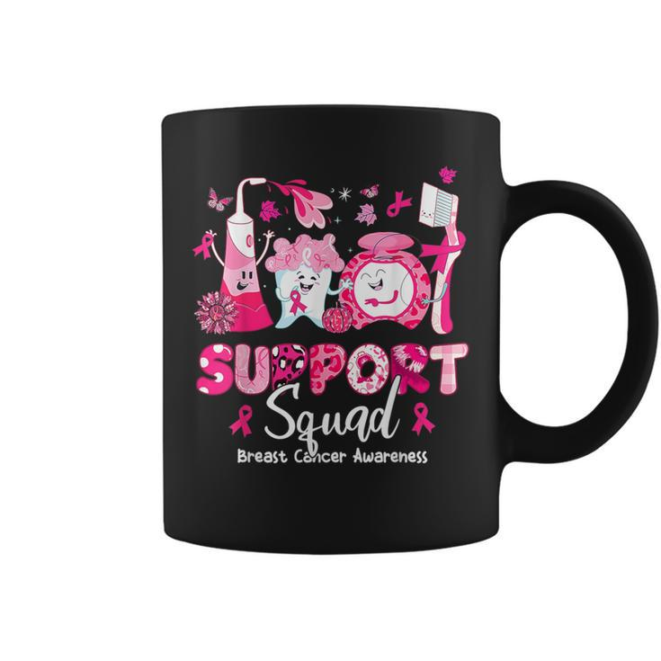 Support Squad Tooth Dental Breast Cancer Awareness Dentist Coffee Mug