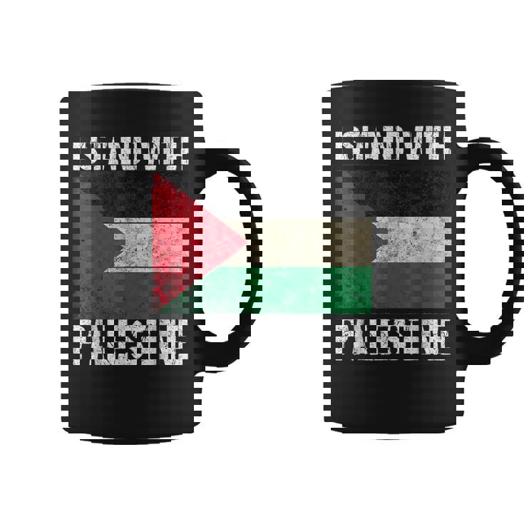 Support I Stand With Palestine Free Palestine Flag Arabic Coffee Mug