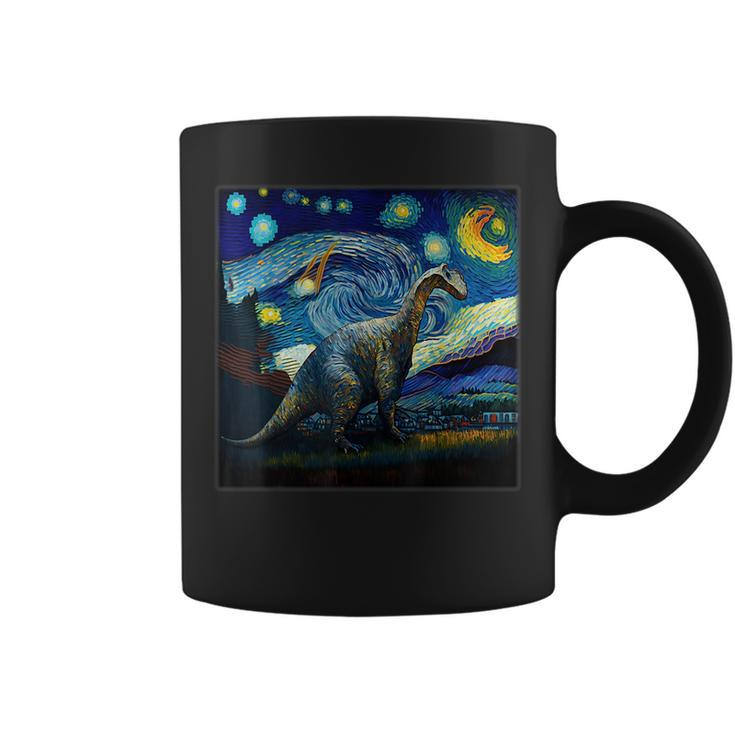 Surrealism Starry Night Edmontosaurus  Coffee Mug