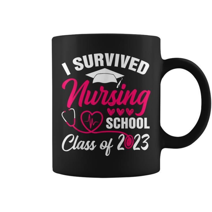 I Survived Nursing School Graduation Class Of 2023 Nurse Coffee Mug