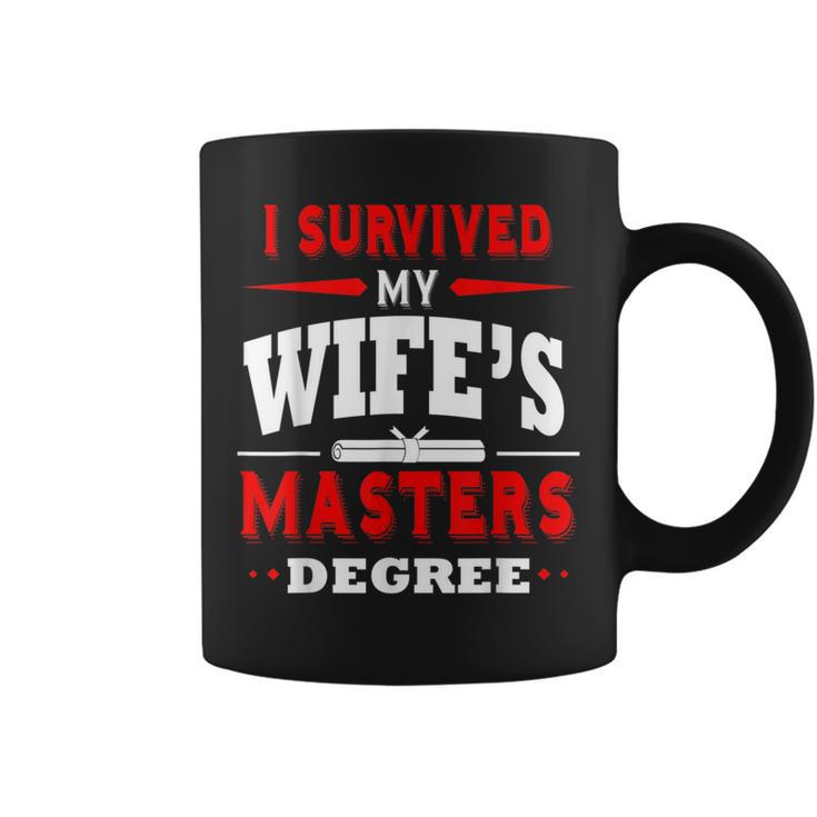 I Survived My Wife's Masters Degree Husband Coffee Mug