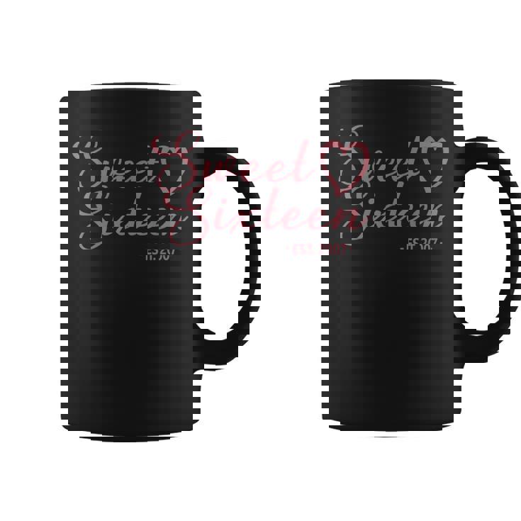 Sweet Sixn Est 2007 Girls 16 Years Old 16Th Birthday Coffee Mug