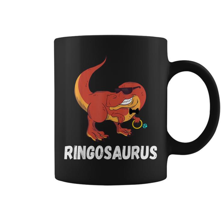 T-Rex Saurus Wedding Party Dino Ring Bearer Security Coffee Mug