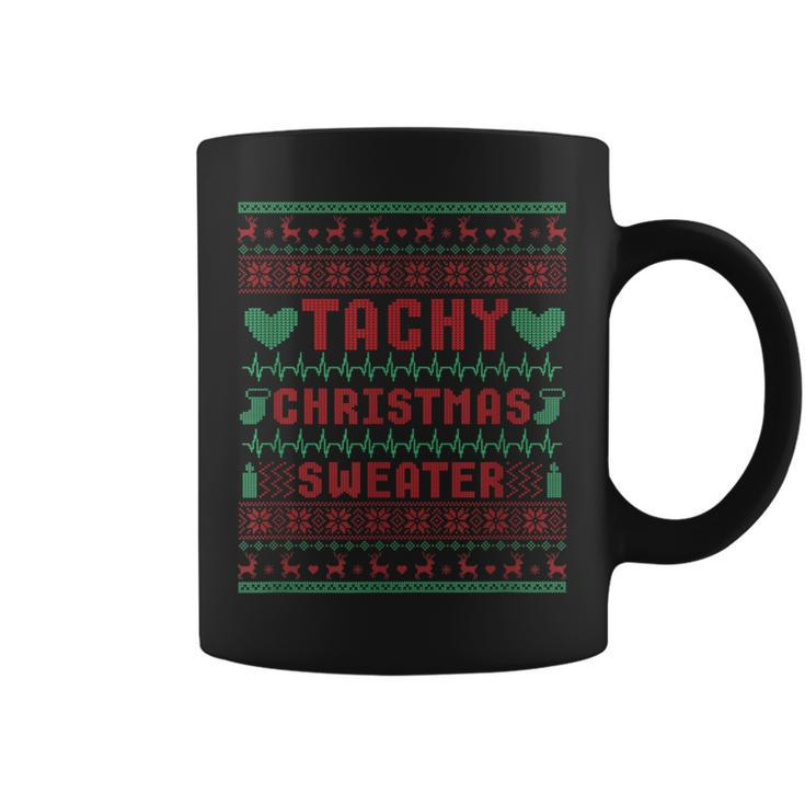 Tachy Nurse Ugly Christmas Sweater Medical Cardiac Icu Xmas Coffee Mug
