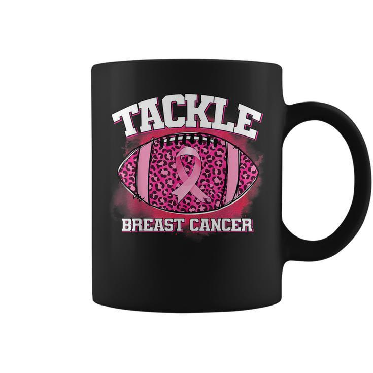 Tackle Breast Cancer Awareness Pink Football Ribbon Coffee Mug