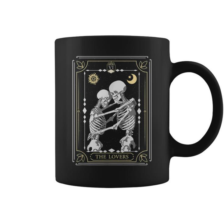 Tarot Cards The Lovers Witchy Vintage Halloween Themed Tarot Funny Gifts Coffee Mug
