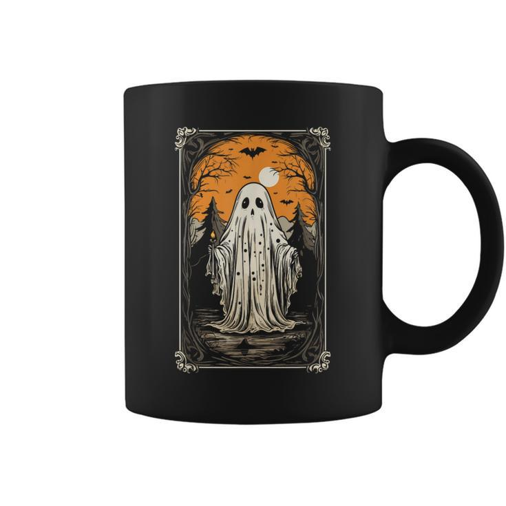 Tarot Of Floral Ghost Halloween Ghost In The Forest Gothic Coffee Mug