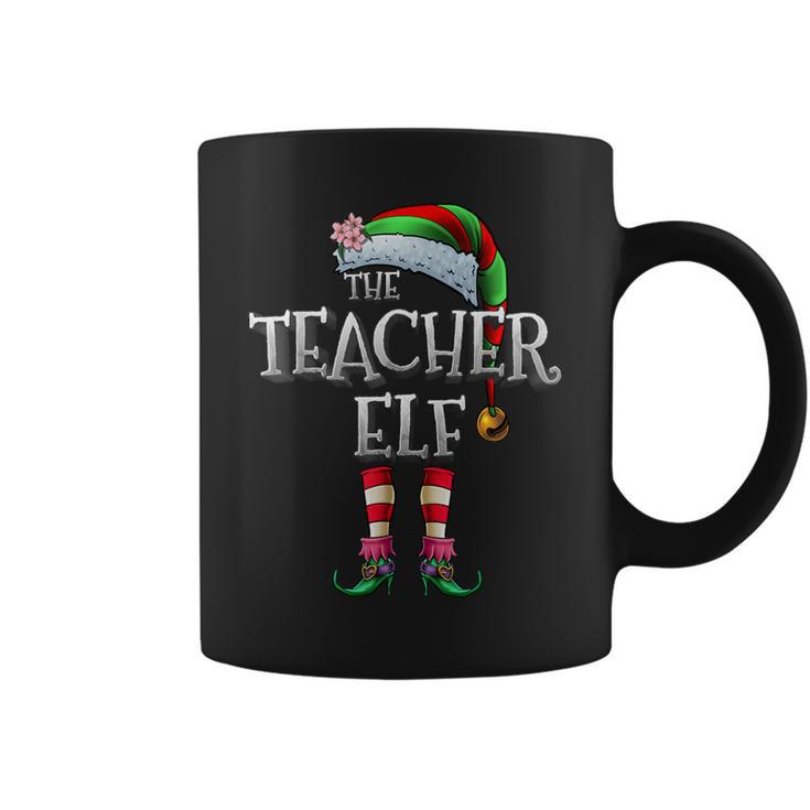 The Teacher Elf Matching Family Christmas Elf Coffee Mug