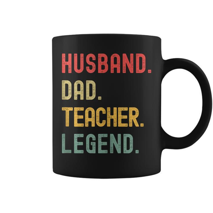 Teacher Husband Dad Legend Retro Vintage Dad Fathers Day  Gift For Women Coffee Mug