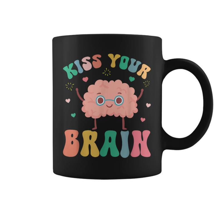 Teacher Kiss Your Brain Student Cute Back To School Coffee Mug