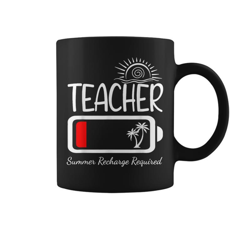 Teacher Summer Recharge Required Summer Break Coffee Mug