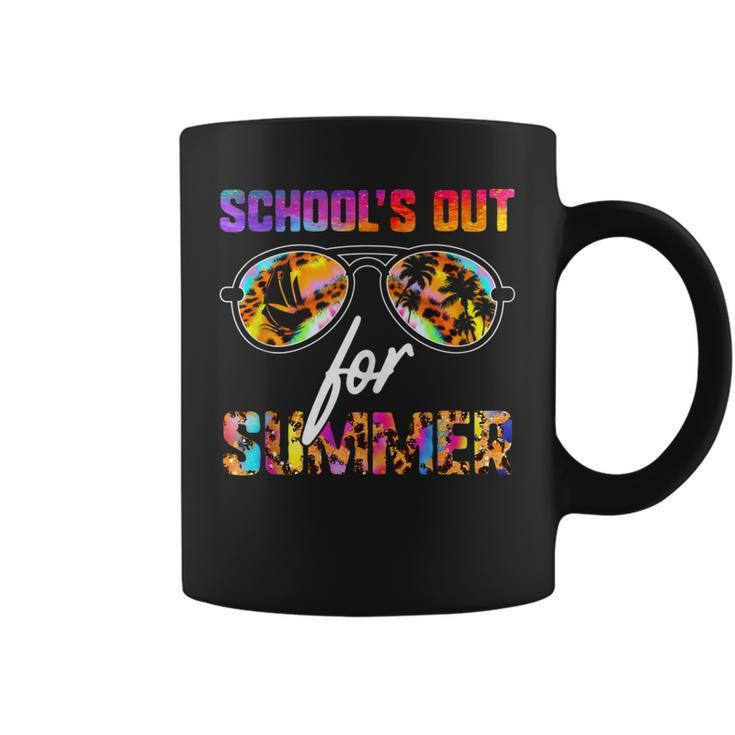 Teacher Vacation Leopard Tie Dye Schools Out For Summer Coffee Mug