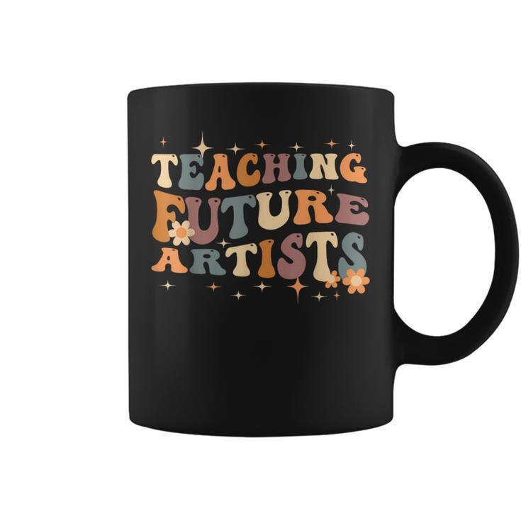 Teaching Future Artists Retro Teacher Students Women Mens Gifts For Teacher Funny Gifts Coffee Mug