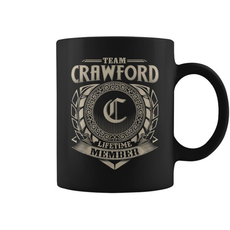 Team Crawford Lifetime Member Vintage Crawford Family  Coffee Mug