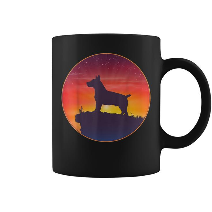 Teddy Roosevelt Terrier Dog Sunset Coffee Mug