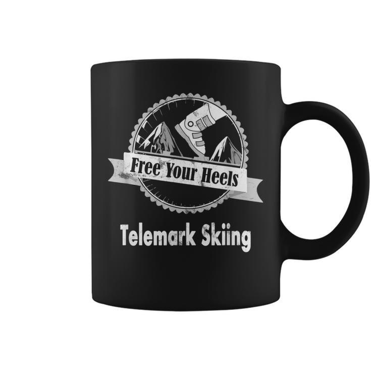 Telemark Skiing Free You Heel - Think Different Ski  Skiing Funny Gifts Coffee Mug