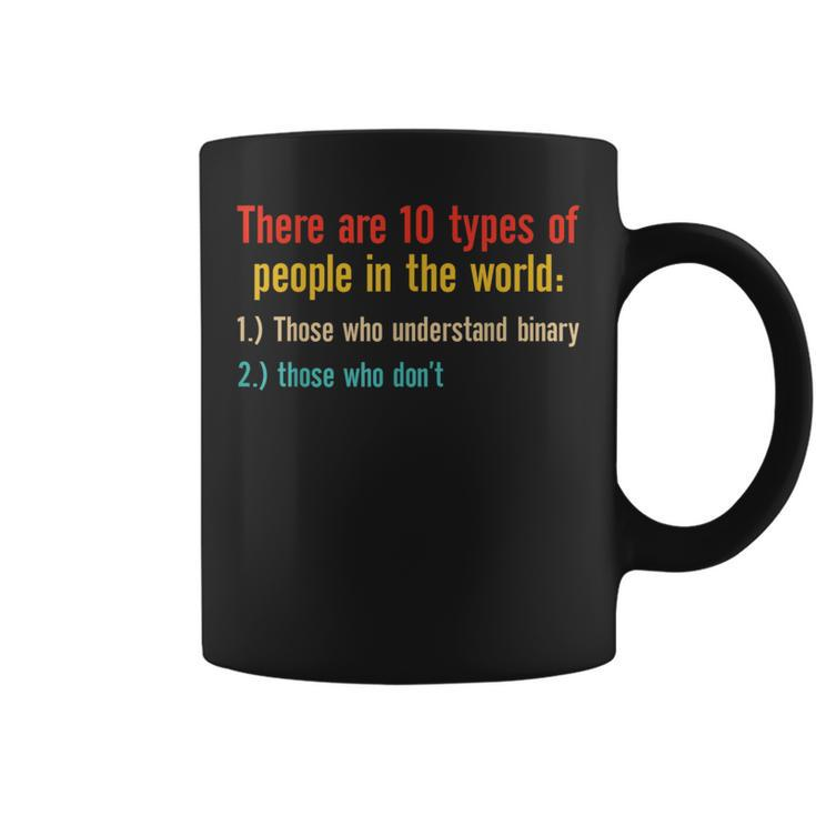Ten Types Of People Understand Binary Math Teacher Joke Coffee Mug