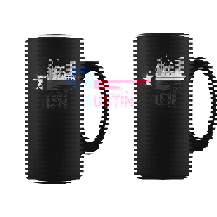 Texas State Flag Austin Skyline Austin Texas Skyline Coffee Mug