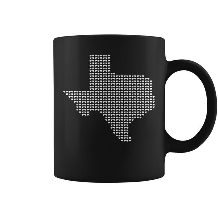 Texas T  Women Men Kids Texas State Map Made Of Hearts Texas Funny Designs Gifts And Merchandise Funny Gifts Coffee Mug