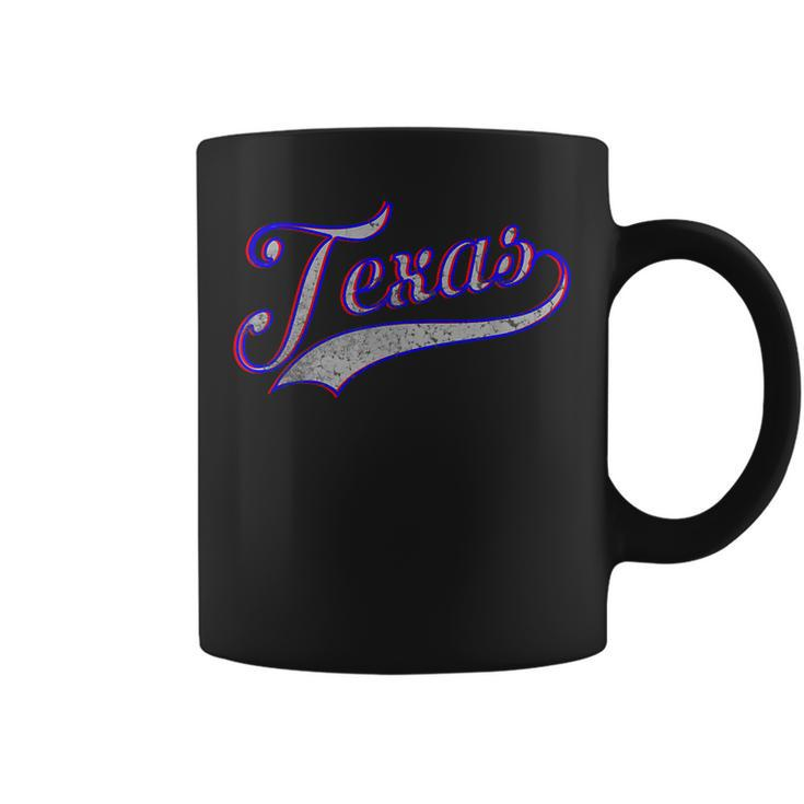 Texas Tx Baseball Distressed Coffee Mug