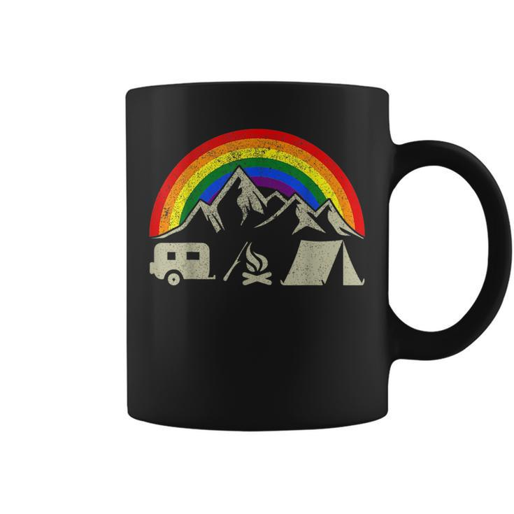 Th Lgbt Camping Rainbow Gay Flag Costume Funny Camper Coffee Mug