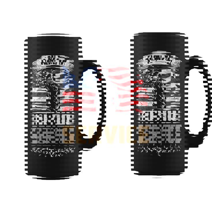Thank You For Your Service American Flag Veteran Day Coffee Mug