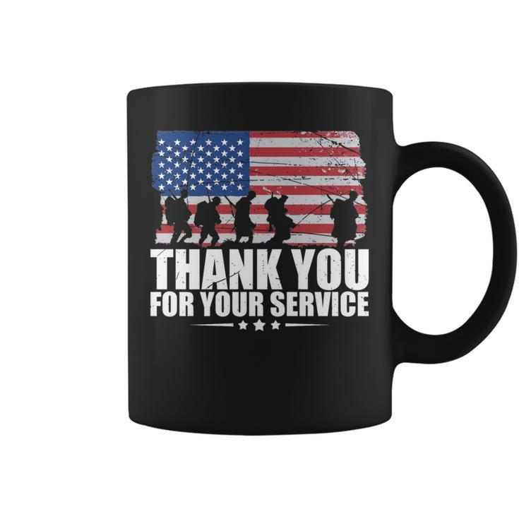 Thank You For Your Services Patriotic Veterans Day For Men Coffee Mug
