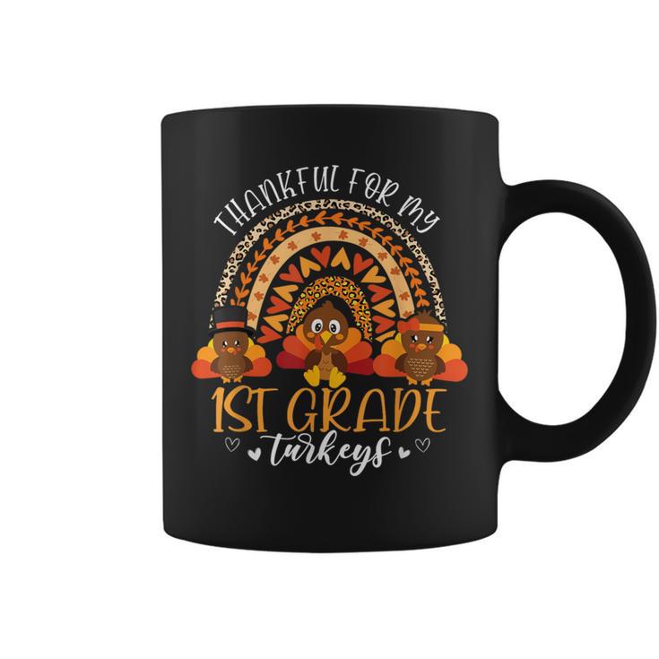 Thankful For My 1St Grade Turkeys Thanksgiving Teacher Coffee Mug