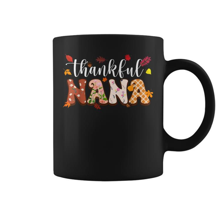 Thankful Nana Fall Autumn Thanksgiving Mom Grandma Coffee Mug