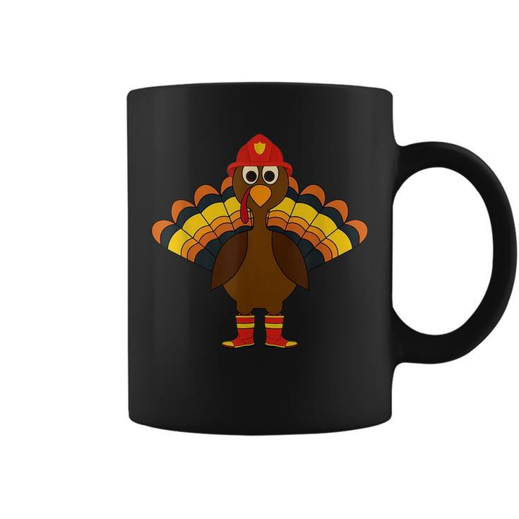 Thanksgiving Firefighter Turkey Day Gift  Coffee Mug