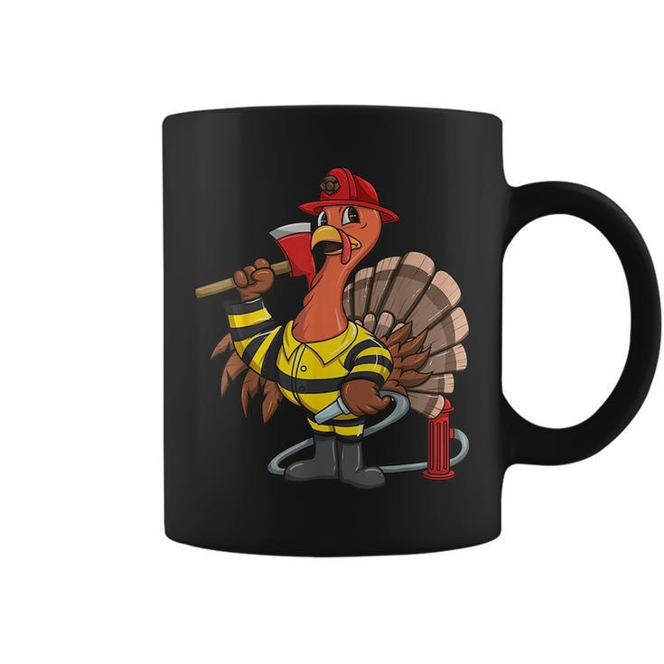 Thanksgiving Firefighter Turkey - Proud Fireman Gift  Coffee Mug