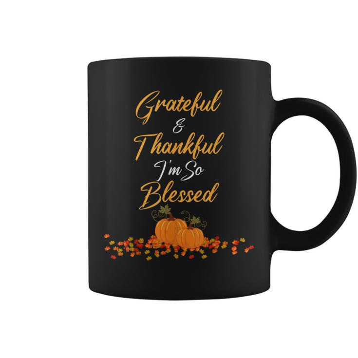 Thanksgiving Grateful Thankful Blessed Teacher Mom Coffee Mug