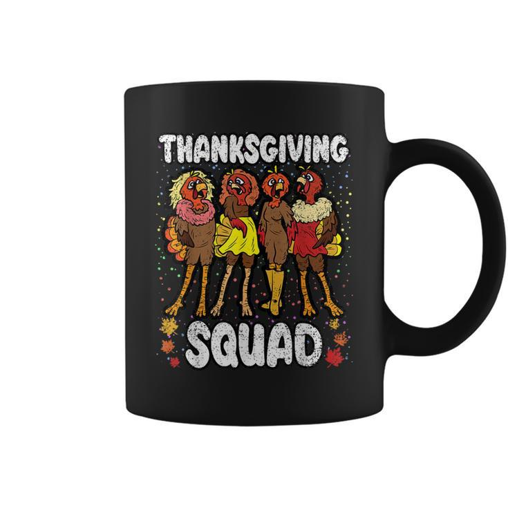 Thanksgiving Squad Turkey Fall Autumn Girls Coffee Mug